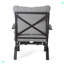 Chaise de patio en acier avec coussins Vimlesh