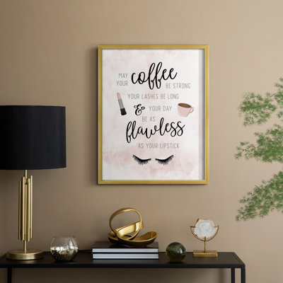 May Your Coffee Be Strong Framed Print - Solid Wood