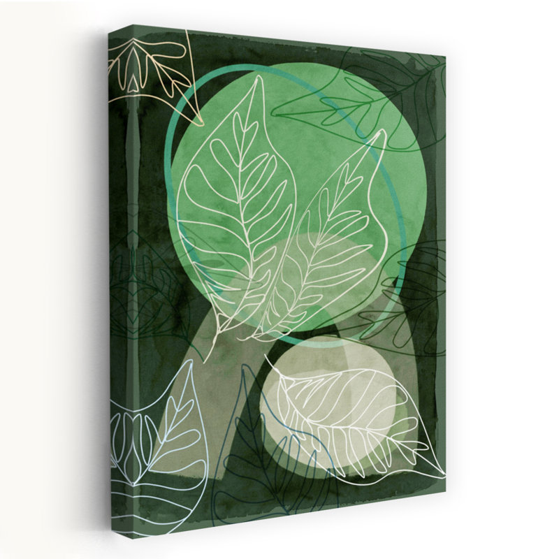 Contemporary Art Abstract Contemporary Minimalist Forest Nature Art by Cartissi - Wrapped Canvas Print