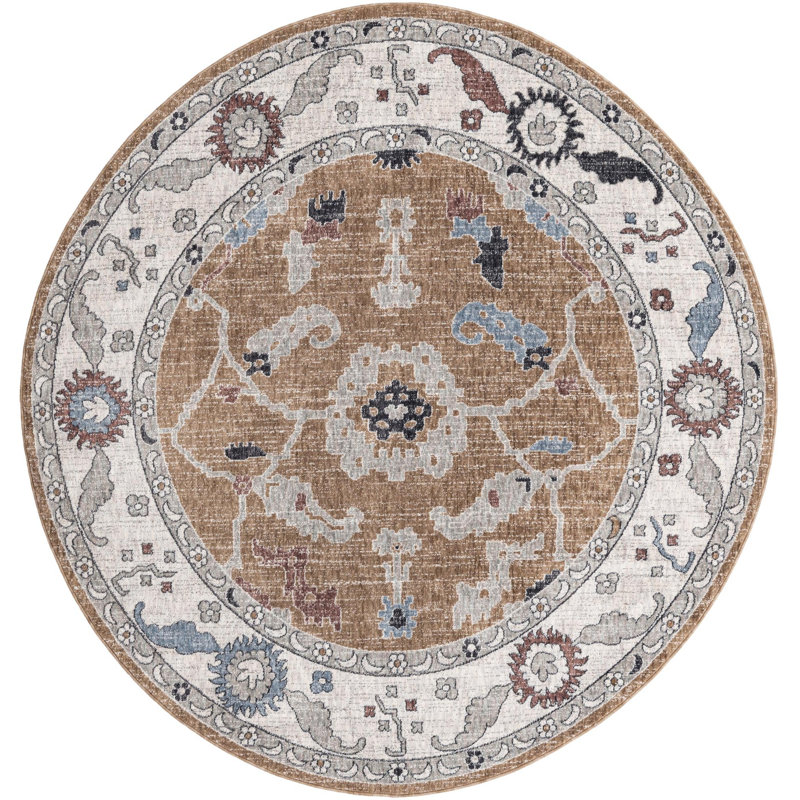 Paarth Oriental Indoor Rug, Round 7'