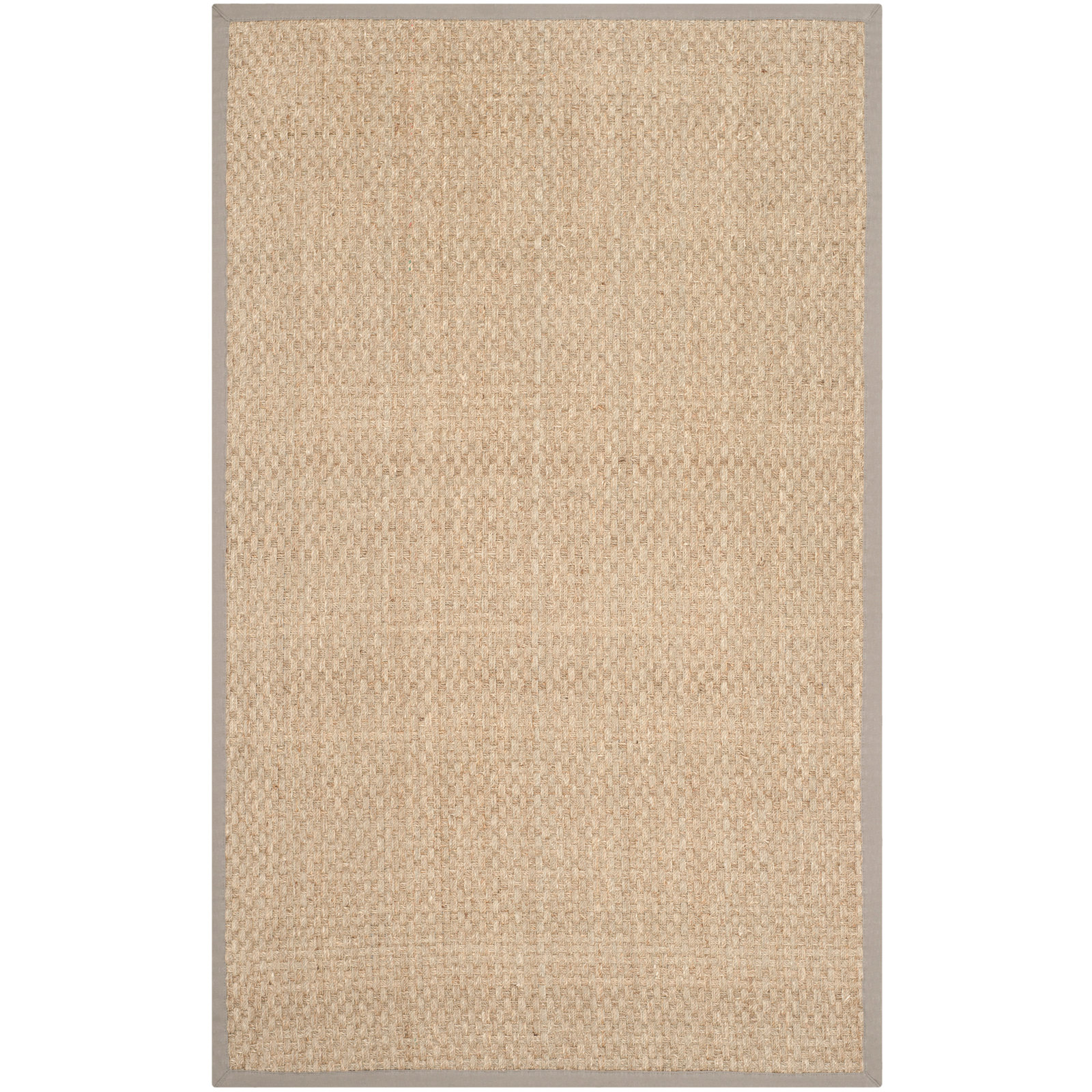 Lasone Natural Gray Seagrass Rug, Rectangle 3' x 5'