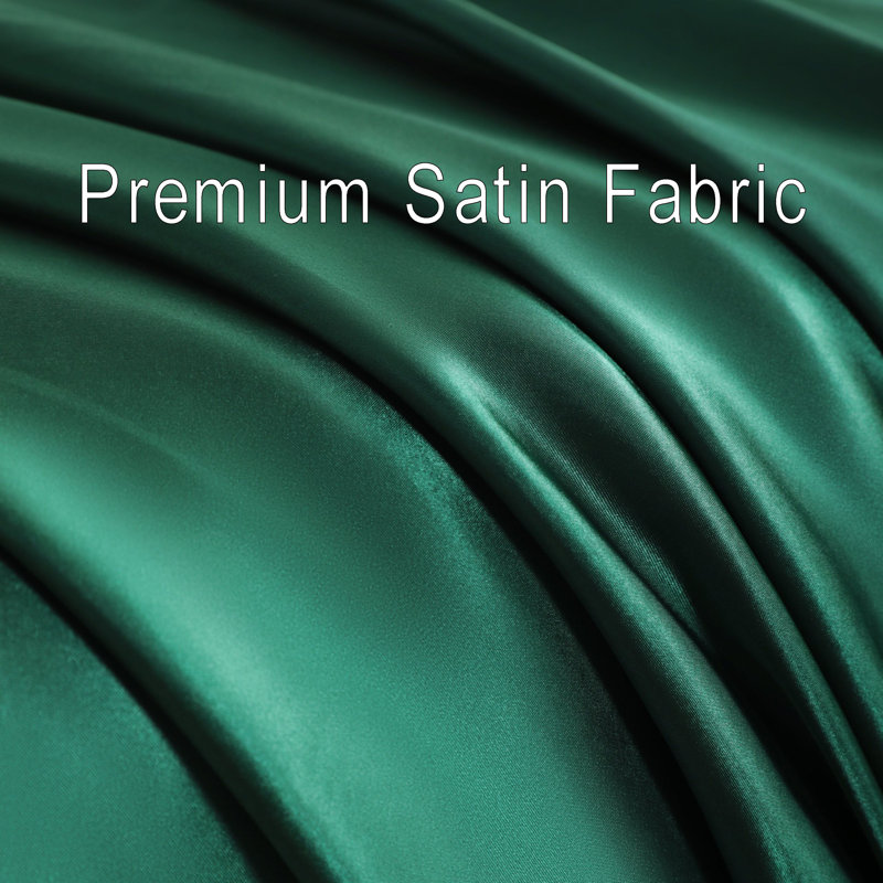 Ensemble de draps Lustrous, Ensemble de draps très grand californien avec 2 t, Vert foncé