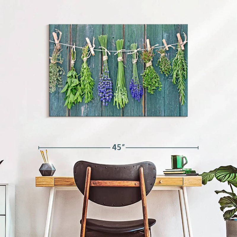 Yarlin Drying Herbs, 26" H x 39" W