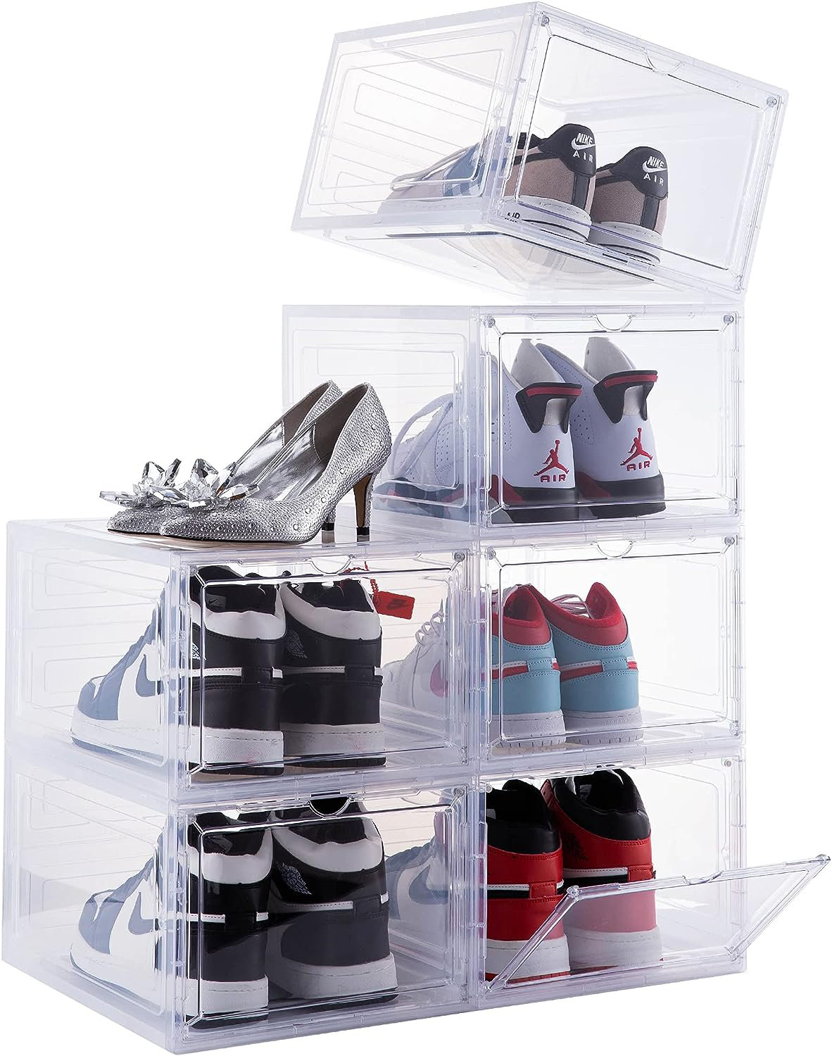 NEATLY Shoe Organizer for Closet - Stackable Shoe Storage, Shoe Rack for  Entryway - Clear Plastic Shoe Boxes, Sneaker Shoe Container, Shoe Rack for