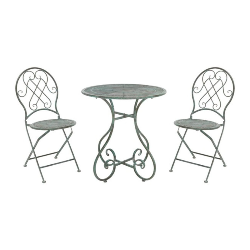Craciuna 2 - Person Patio Dining Set with Round Table, Antique Green
