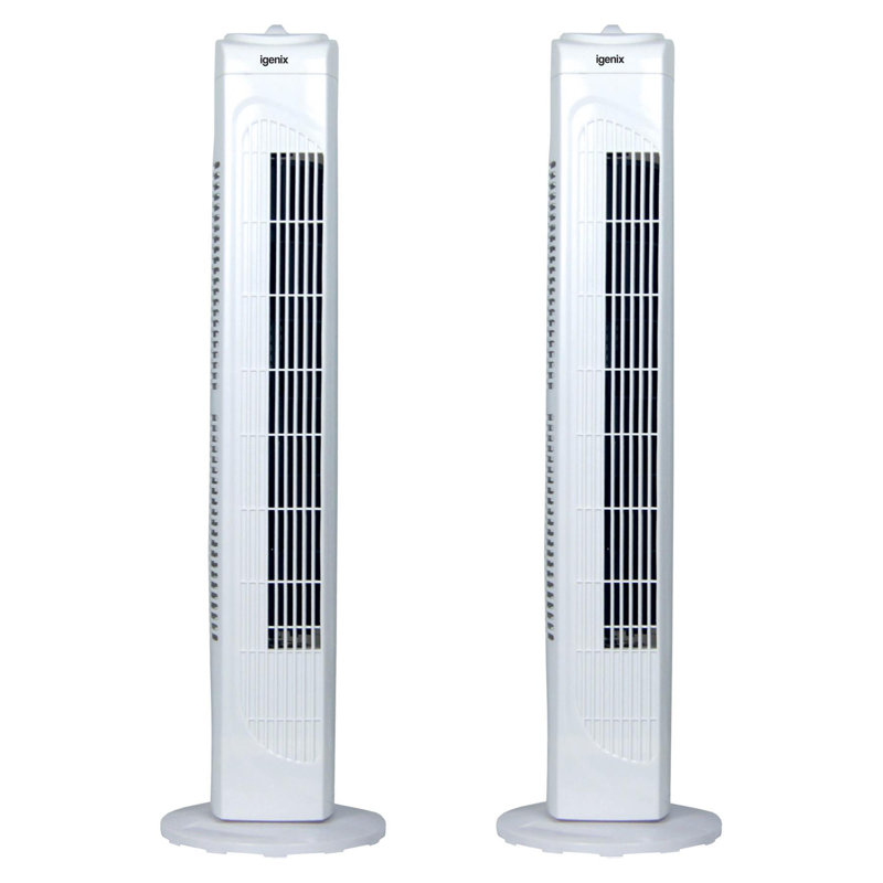 Igenix 29 Inch Tower Fan White, White
