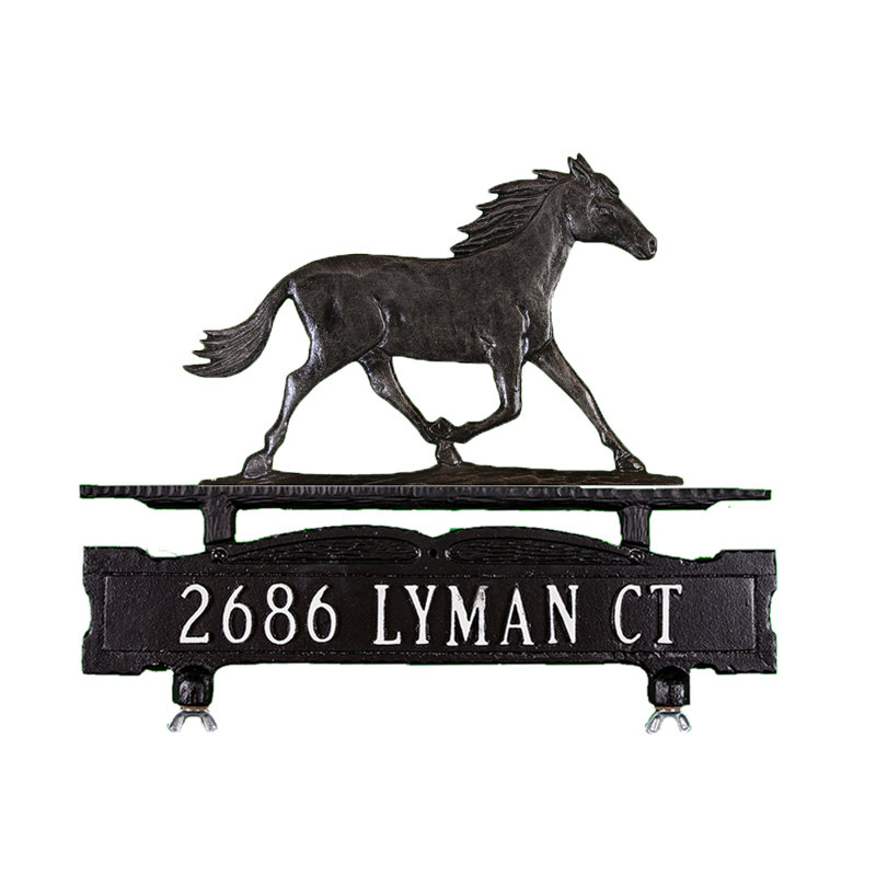 1-Line Mailbox Sign, Yes, Swedish Iron