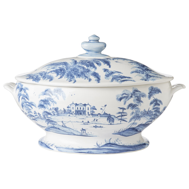 Country Estate Tureen with Lid, Delft Blue/White