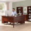 Bureau en L Paelynn de 60 po avec rangement et tiroirs, bureau d'ordinateur d'angle, bois moderne, cerisier Hansen-1152219957-1105506234