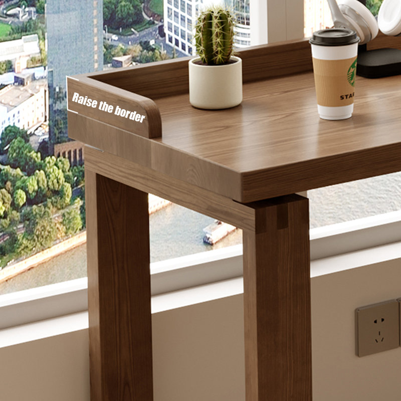 Solid Wood L-shaped Desk with Side Drawer Storage Cabinet, 29.53" H x 70.87" W x 47.24" D