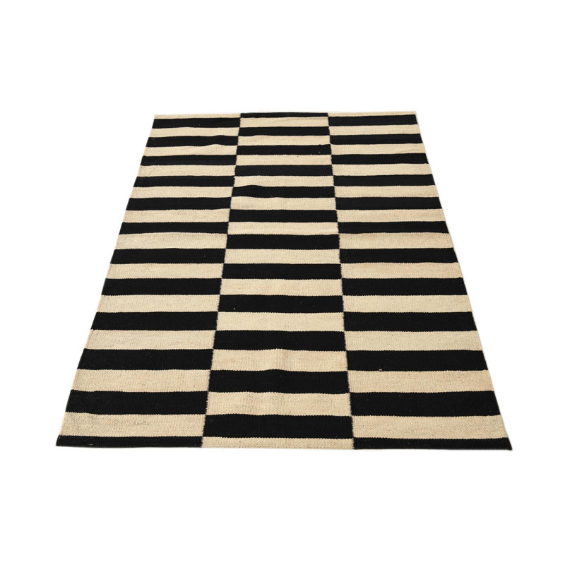 Tapis noir et blanc Parrett