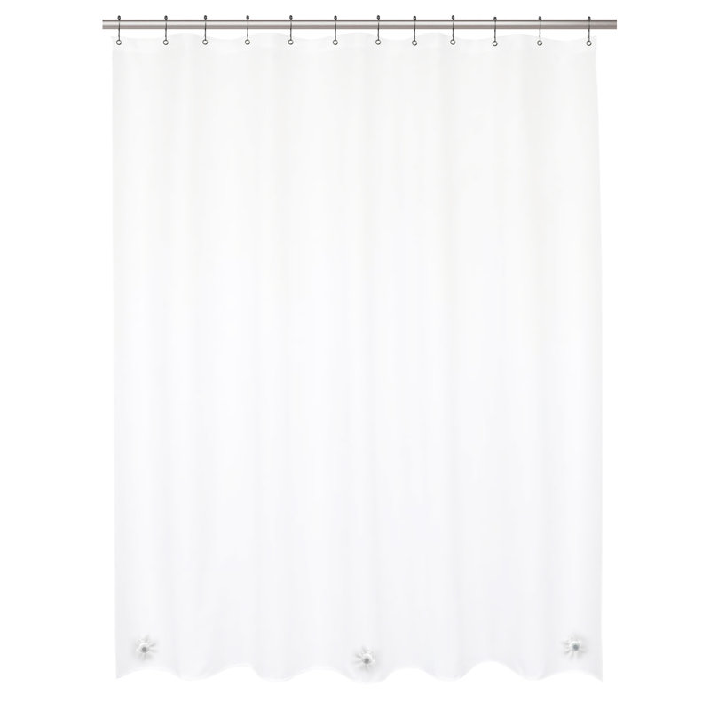 Wayfair Basics® Microban Protected PEVA Solid Color Single Shower Curtain Liner, White