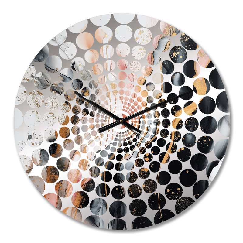 Swyback - Horloge murale abstraite en marbre, Petit