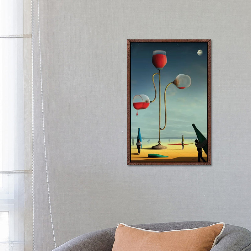 As Três Taças (the Three Cups) 1 Piece Wall Art on Canvas, 66.04 cm H x 45.72 cm W, Classic Brown Wood Framed