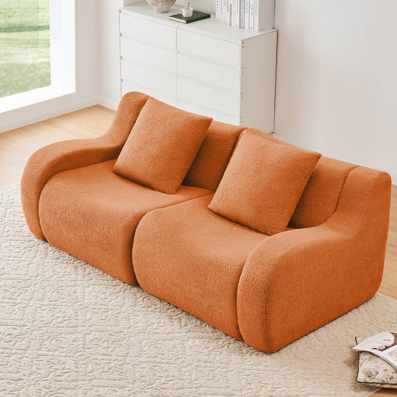 Canapé modulaire 83 po, Orange