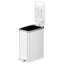 Poubelle de salle de bain 1,6 gallon avec couvercle à fermeture lente, pédale, poubelle en acier inoxydable de 6 litres avec seau intérieur amovible, filtre à odeurs intégré, petite poubelle pour salle de bain, toilette, bureau à domicile, chambre à coucher (blanc)-123117883-128553143