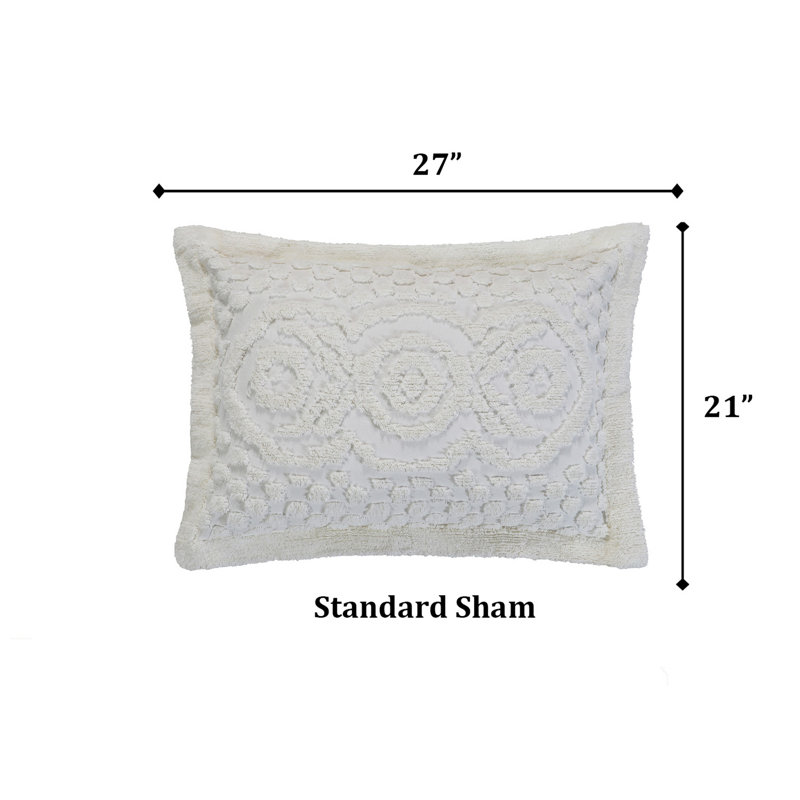 Taie d'oreiller standard Heirloom, Ivoire ivoire, Taie décorative standard