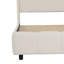 King Size Platform Bed With Boucle, Soft Boucle Fabric Upholstered Platform Bed With Curve-Shaped Design Headboard, Beige