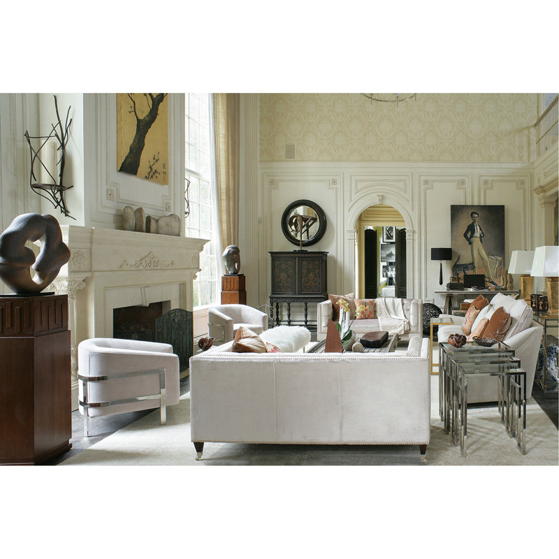 Fauteuil demi-tonneau, Blanc