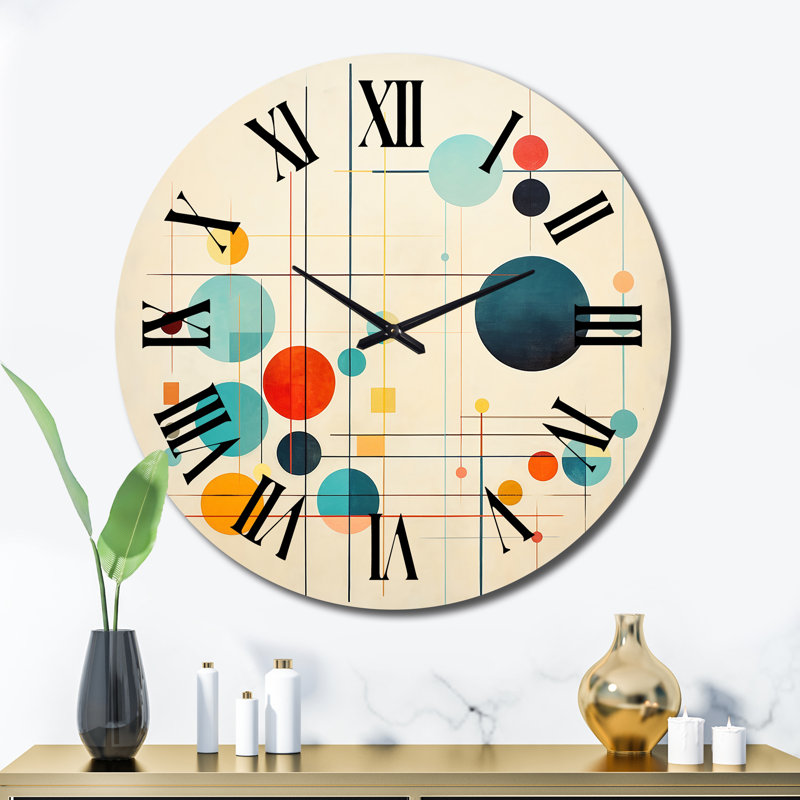 Horloge murale Syncronicities Midcentury Elegant Retro Art, Très grand