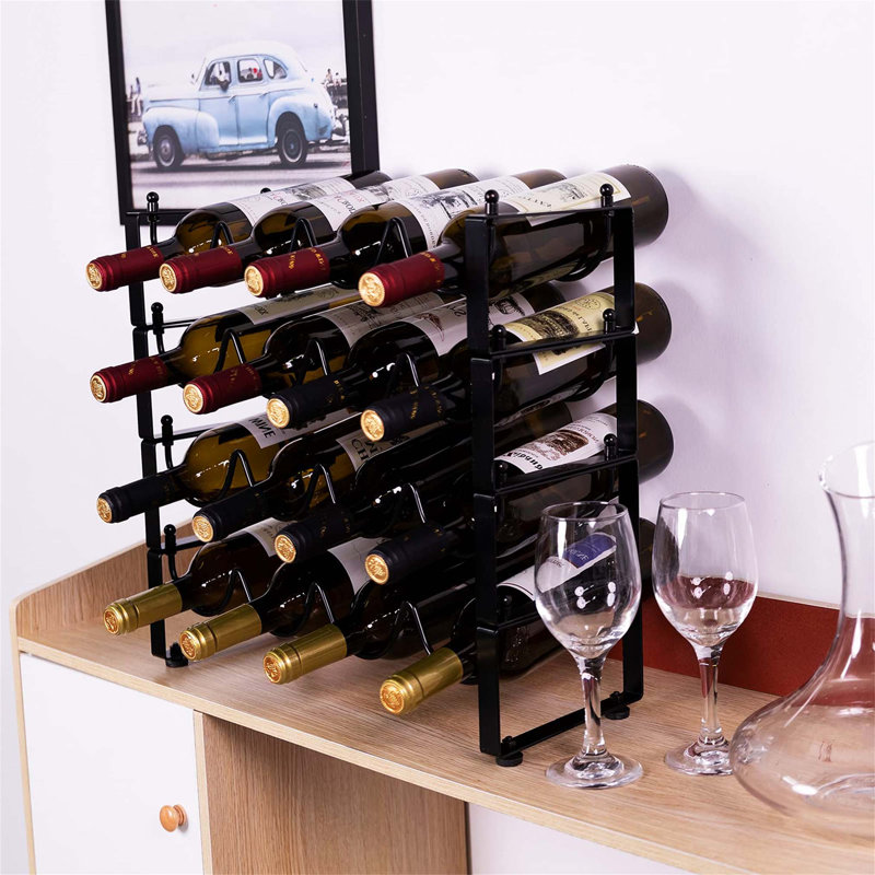 Caely Wine Bottle Rack Black