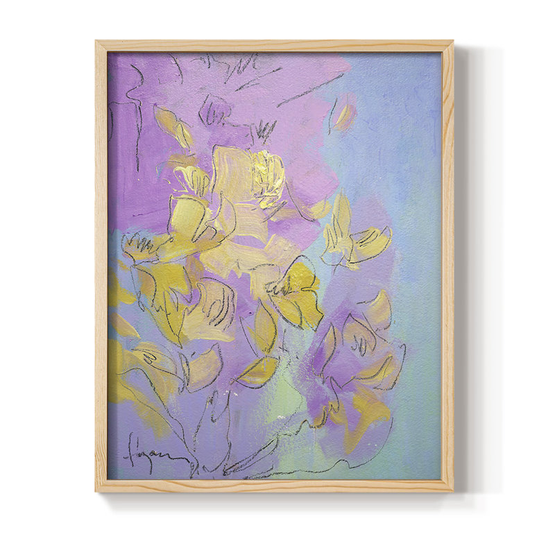 Dancing Heart Framed Print - Solid Wood, 21" H x 17" W