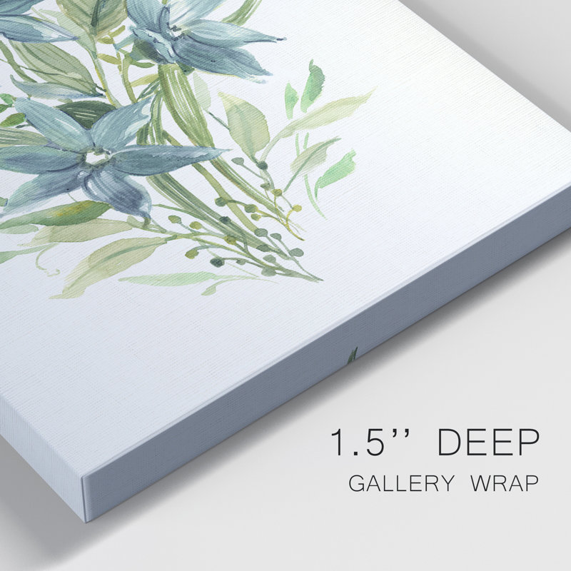 «Greenery I», ensemble de 2 peintures sur toiles, H 27 po x l 36 po x P 1 po, Toile tendue