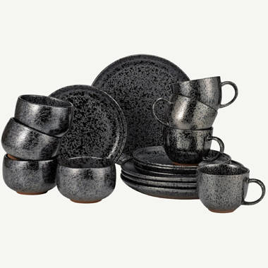 16-Piece Granite Enamelware Dinnerware Set  Dinnerware, Grey dinnerware,  Dinner plates