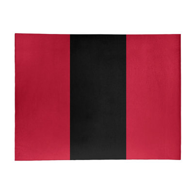 Tapis rayé rouge / noir