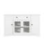 Buffet avec tablettes réglables - blanc moderne pour la cuisine et le salon