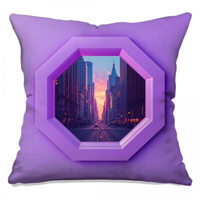 Coussins Octagon Cityscape Sunset