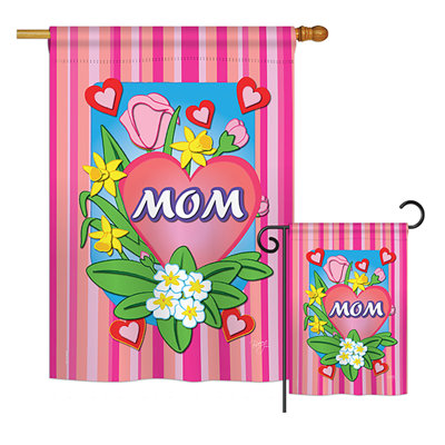 Double Sided Polyester Mother's Day Flag Set