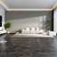 Canapé d'angle moderne à compression, canapé en velours côtelé de 119,69 po avec pouf pour la maison-173520513