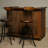 Retro Rectangular Solid Wood Reception Desk-856436394