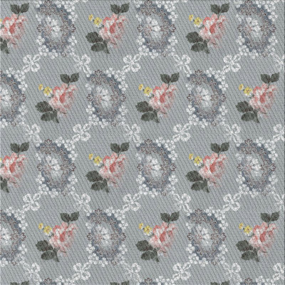 Tapis floral gris Iram