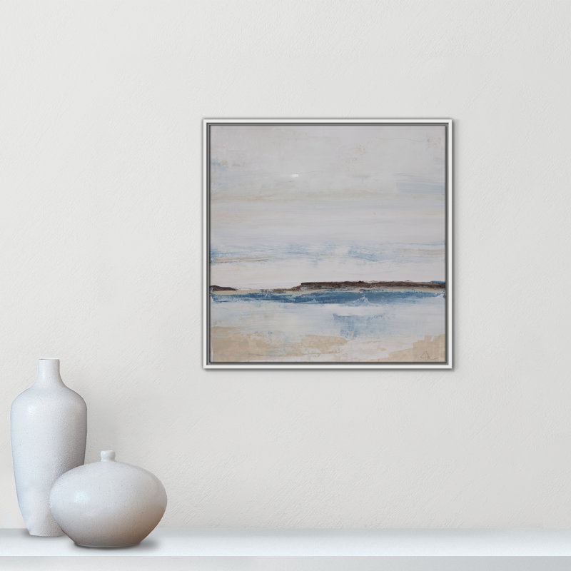 «Walk with Me» par Casa Fine Arts, H 25,5 po x l 25,5 po x P 2 po, Cadre flottant blanc
