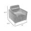 Fauteuil Teli, microfibre brun clair, pieds en métal noir-119043985