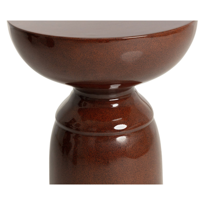 Kellaman Concrete Top End Table - Red Ochre, Red Ochre