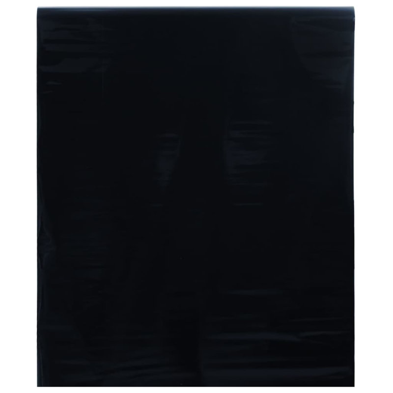 vidaXL Window Film PVC, Black, 35.43in W x 393.7in L