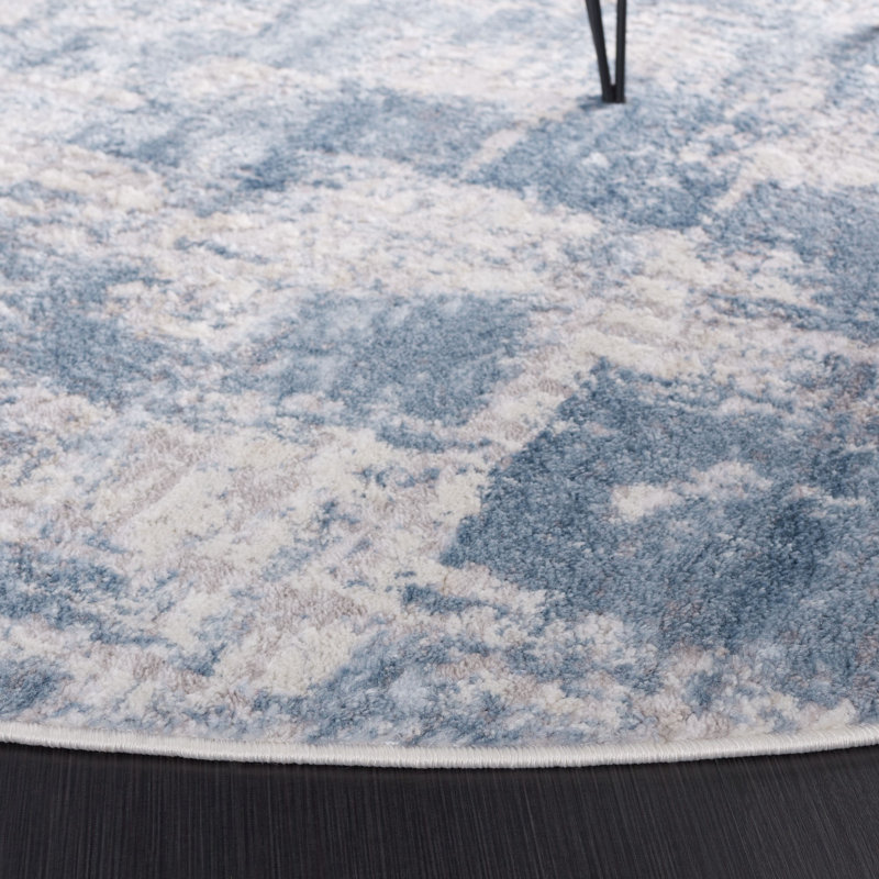 Joziah 700 Performance Abstract Rug, Round 6'7"