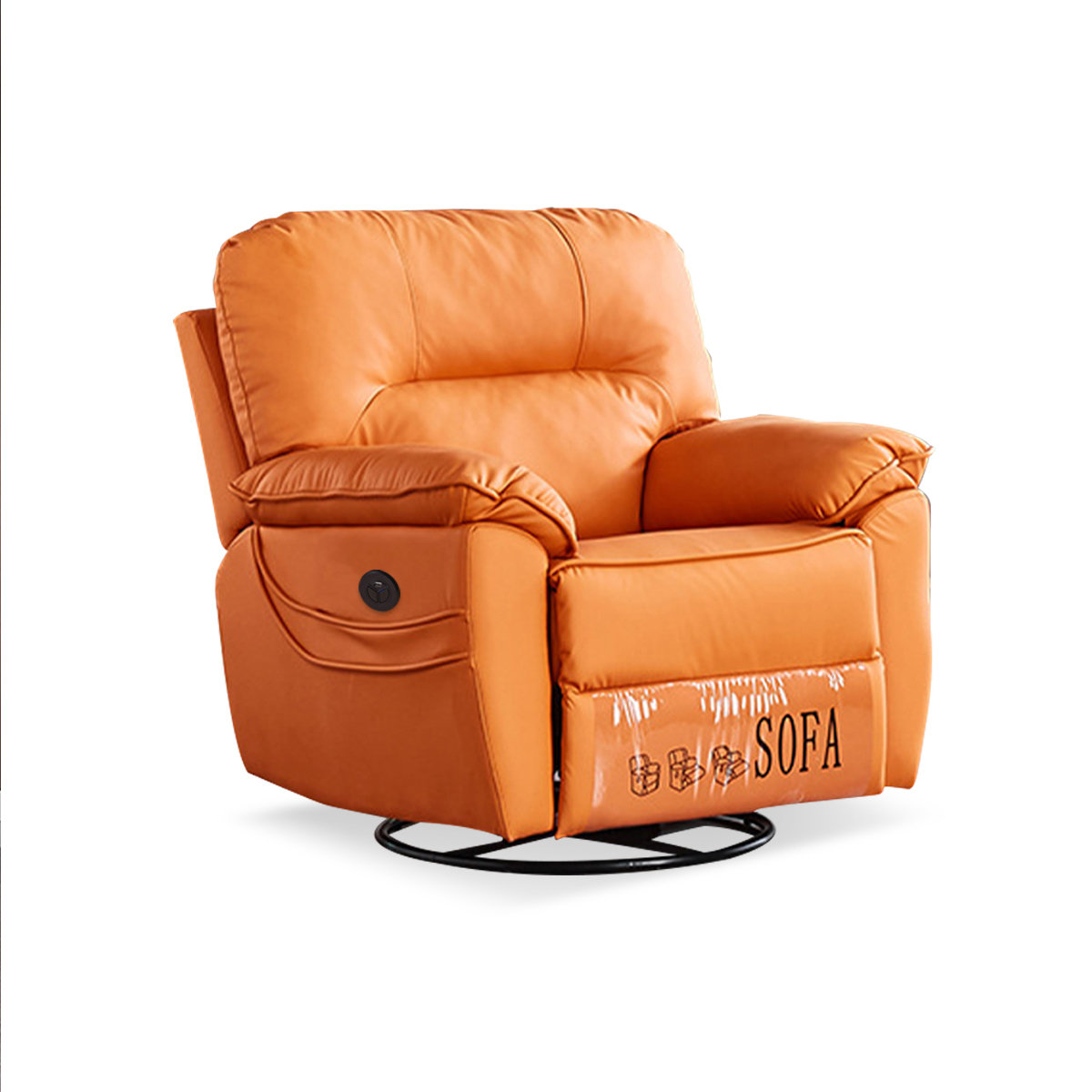 Hokku Designs Thamanna Faux Leather Recliner | Wayfair