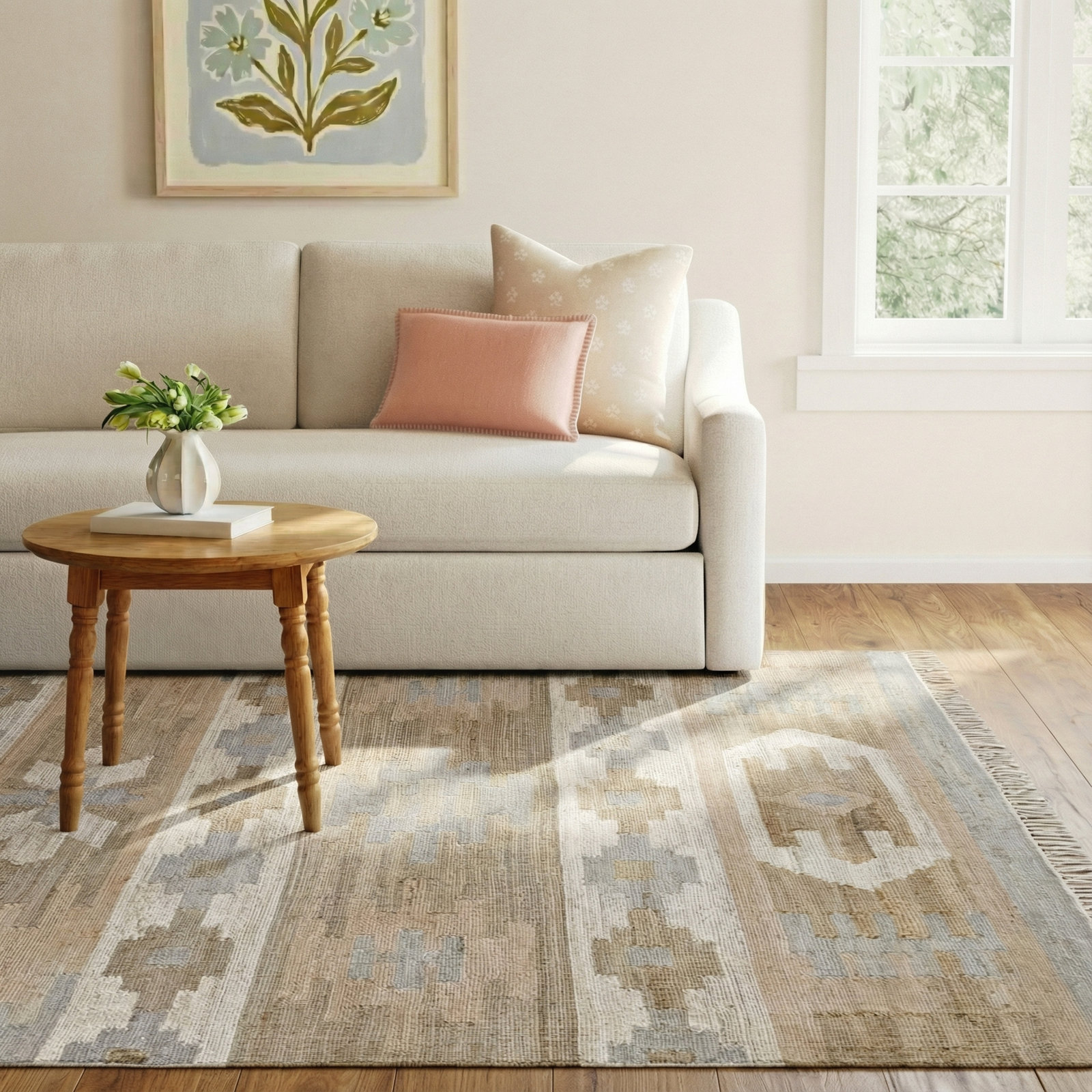 Flatweave Jute Hizri Rug, Rectangle 8' x 10'