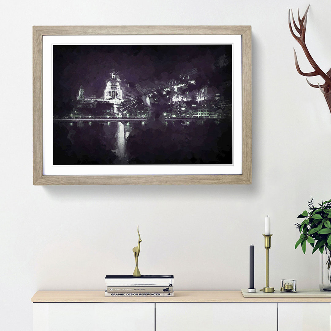 St Pauls Cathedral in London in Abstract - Framed Print