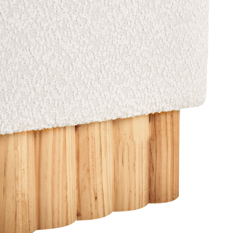 Banc rembourré Peridot, Chêne
