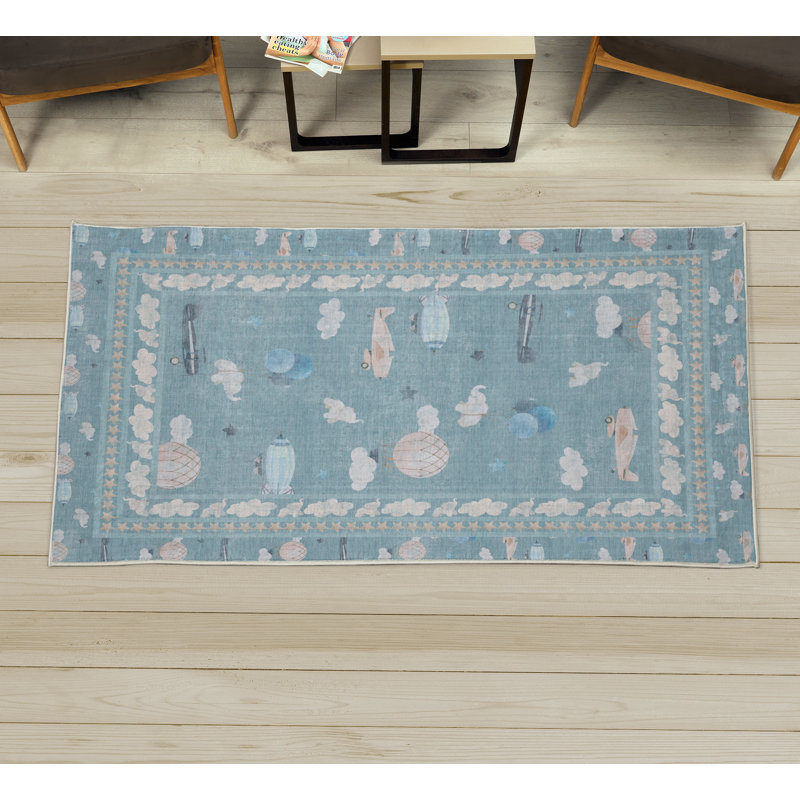Jiquez Cartoon High Density Long Fiber Poly Threads Decorative Area Rug Carpet, Runner 2' x 5'