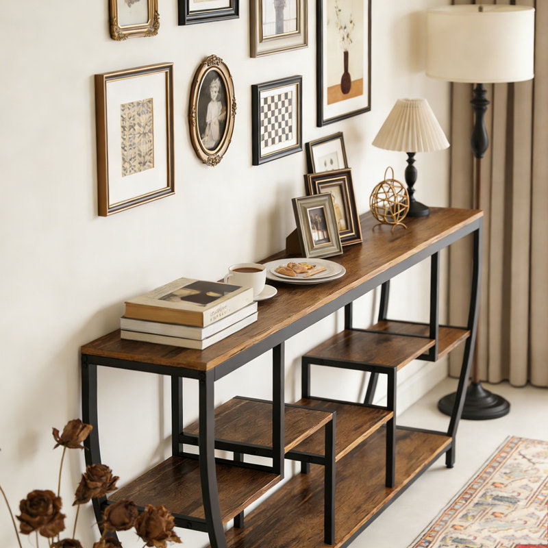 Console Herrle 70,9 po, Brun / Noir