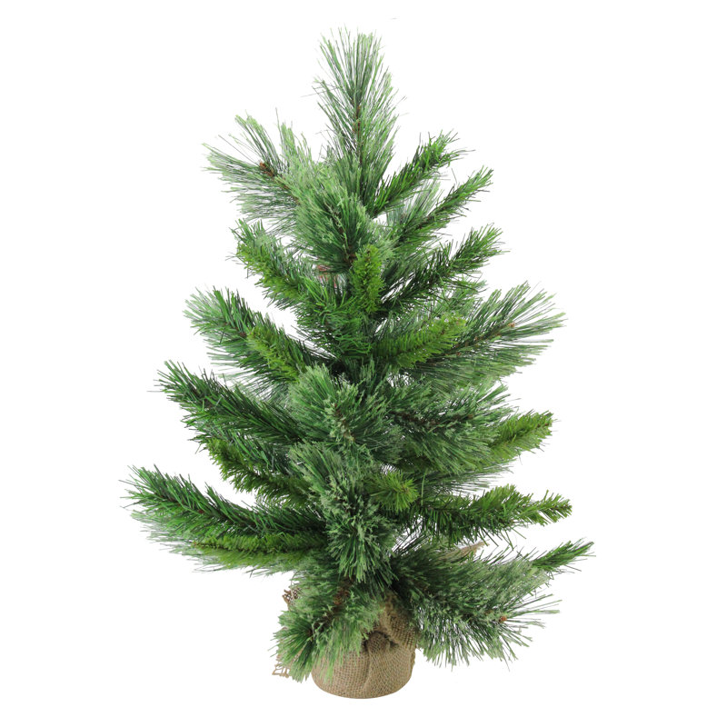 Arbre de Noël artificiel en pin 24 po à motif de cachemire mélangé 24 pi - non éclairé