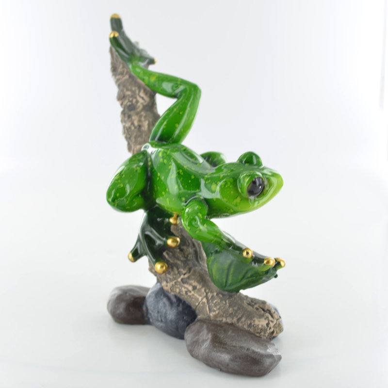 Amiya Forest Frog on Branch Figurine