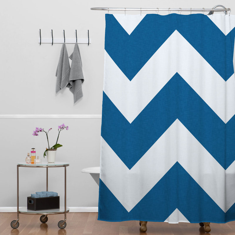 Rideau de douche simple à chevrons Darieus