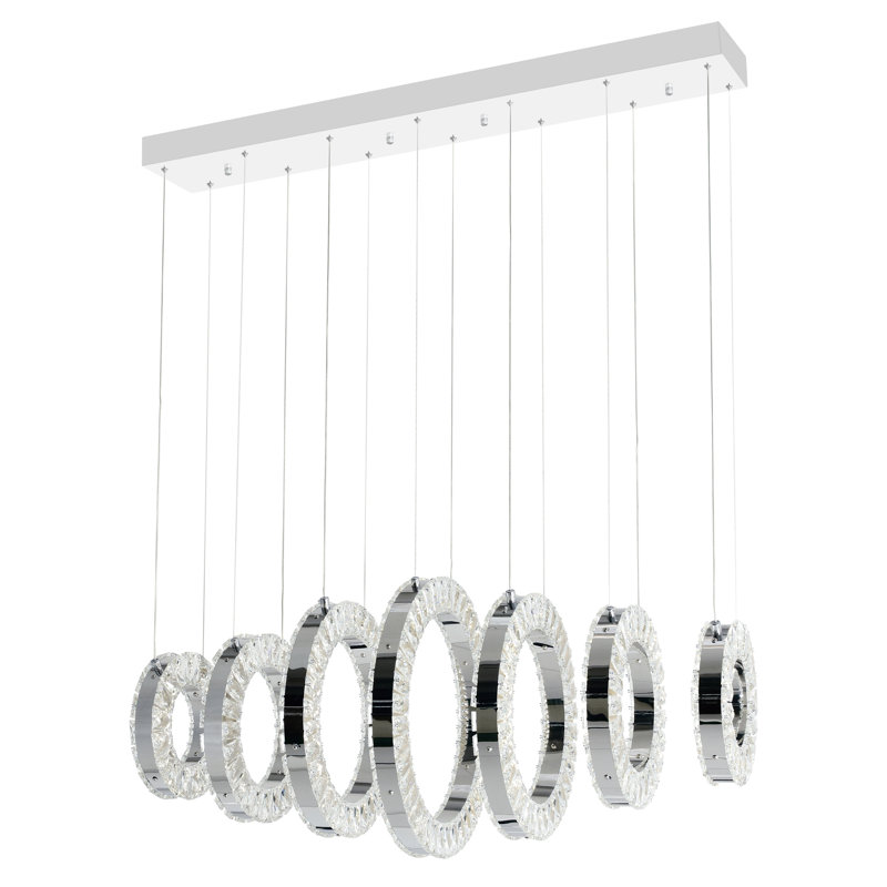 Lustre à DEL avec finition chromée